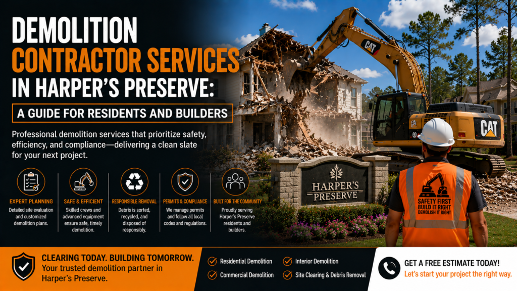 Demolition Contractor Services in Harper's Preserve: A Guide for Residents and Builders